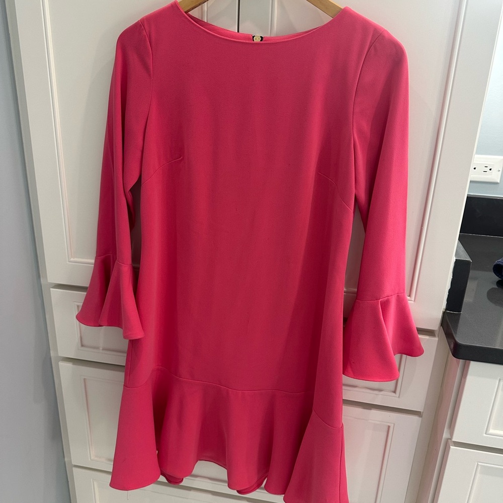 Sail To Sable Pink Flared Sleeve Dress
